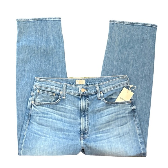 MOTHER The Ditcher Zip Crop Straight Leg Jean Boogie Down Size 30 New With Tags - Picture 7 of 16